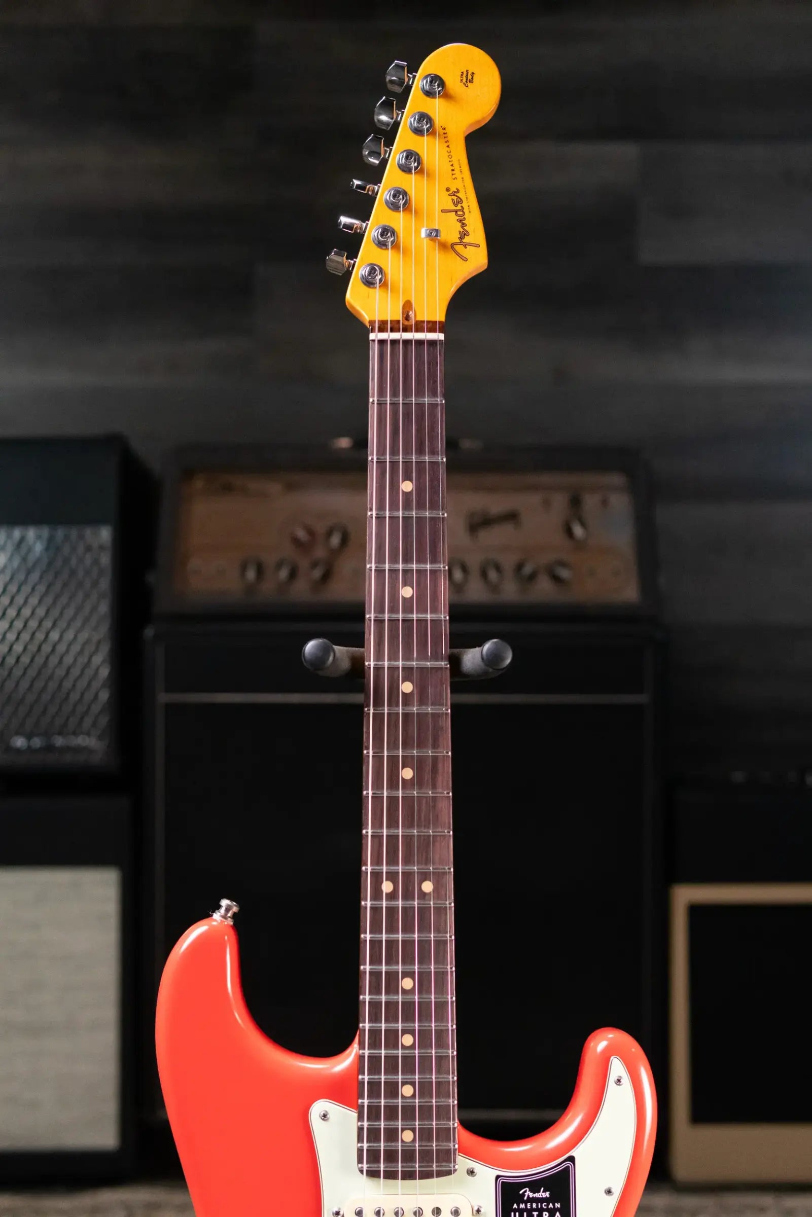 Fender American Ultra Luxe Vintage '60s Stratocaster HSS Electric Guitar - Fiesta Red with Hardshell Case