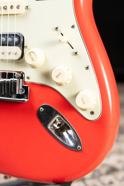 Fender American Ultra Luxe Vintage '60s Stratocaster HSS Electric Guitar - Fiesta Red with Hardshell Case