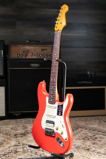Fender American Ultra Luxe Vintage '60s Stratocaster HSS Electric Guitar - Fiesta Red with Hardshell Case