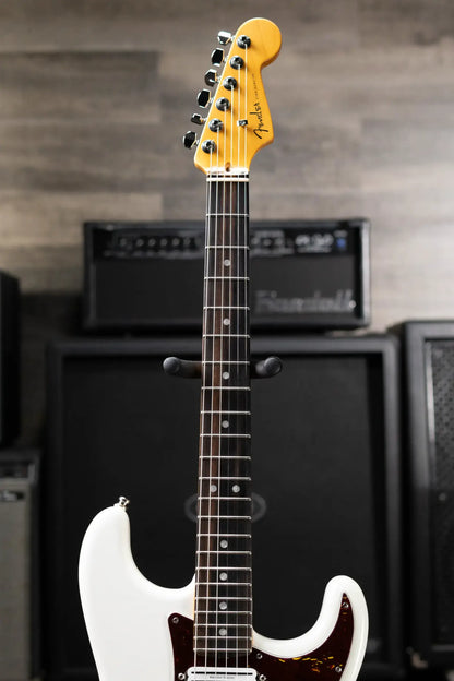 Fender American Ultra Stratocaster Guitar - Arctic Pearl with Hardshell Case - Used