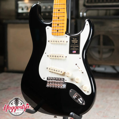 Fender American Vintage II 1957 Stratocaster, Maple Fingerboard - Black with Vintage-Style Tweed Hardshell Case - Used