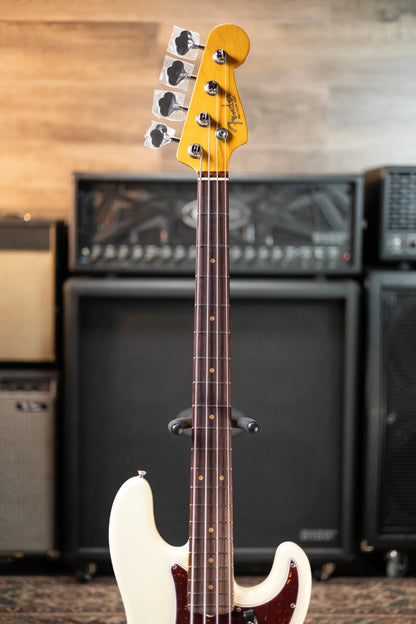 Fender American Vintage II 1960 Precision Bass, Rosewood Fingerboard - Olympic White with Vintage-Style Brown Hardshell Case