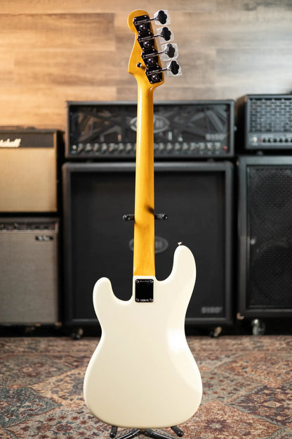 Fender American Vintage II 1960 Precision Bass, Rosewood Fingerboard - Olympic White with Vintage-Style Brown Hardshell Case