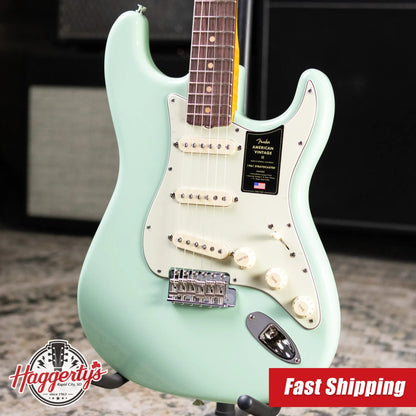 Fender American Vintage II 1961 Stratocaster Electric Guitar - Surf Green with Hardshell Case
