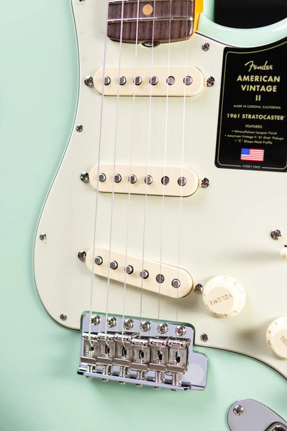 Fender American Vintage II 1961 Stratocaster Electric Guitar - Surf Green with Hardshell Case