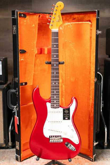Fender American Vintage II 1965 Stratocaster, Round-Lam Rosewood Fingerboard - Candy Apple Red with Hardshell Case