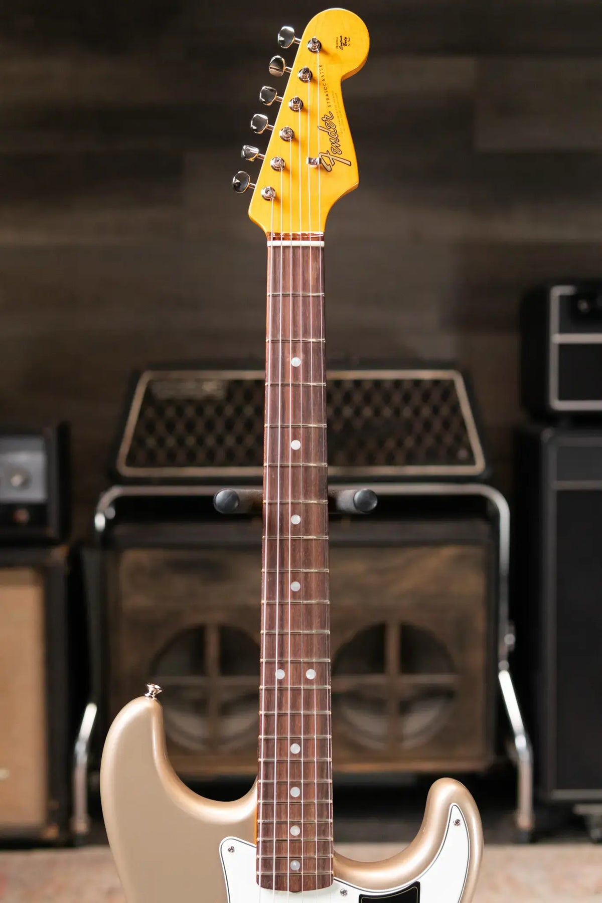 Fender American Vintage II 1965 Stratocaster, Round-Lam Rosewood Fingerboard - Shoreline Gold with Hardshell Case - Used