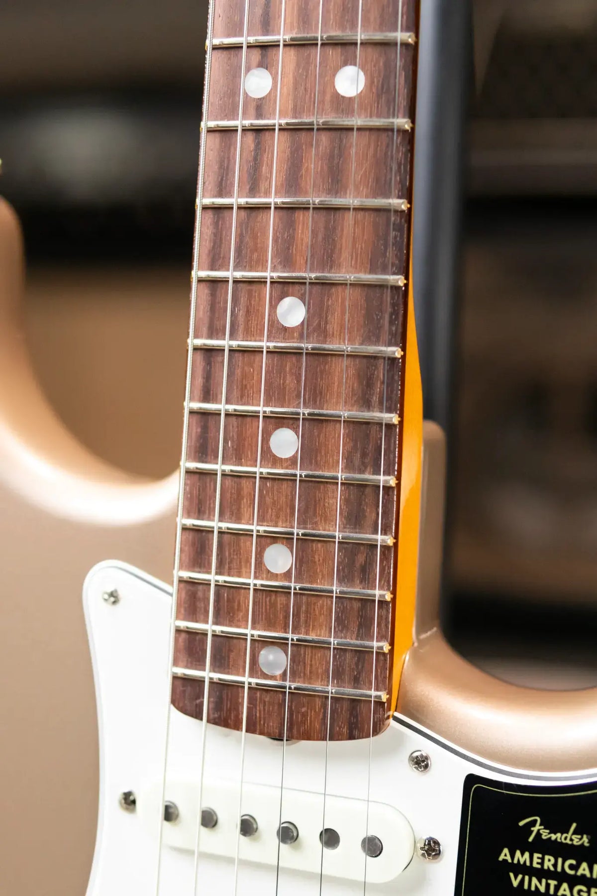 Fender American Vintage II 1965 Stratocaster, Round-Lam Rosewood Fingerboard - Shoreline Gold with Hardshell Case - Used