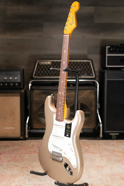 Fender American Vintage II 1965 Stratocaster, Round-Lam Rosewood Fingerboard - Shoreline Gold with Hardshell Case - Demo