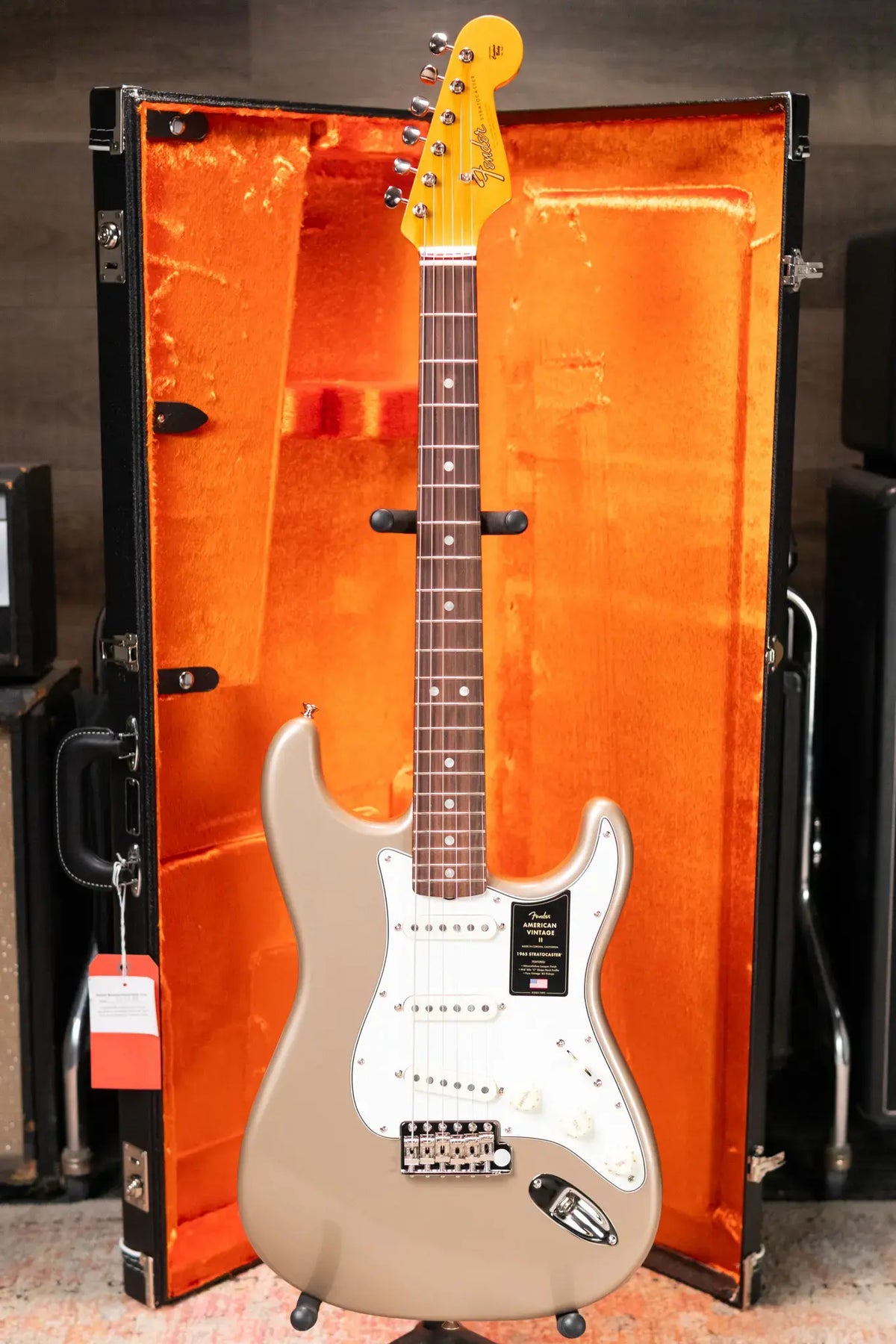 Fender American Vintage II 1965 Stratocaster, Round-Lam Rosewood Fingerboard - Shoreline Gold with Hardshell Case - Used