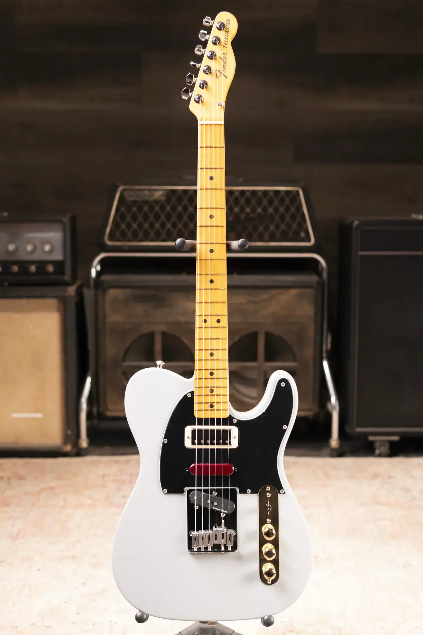 Fender Brent Mason Telecaster Electric Guitar - Primer Gray with Hardshell Case