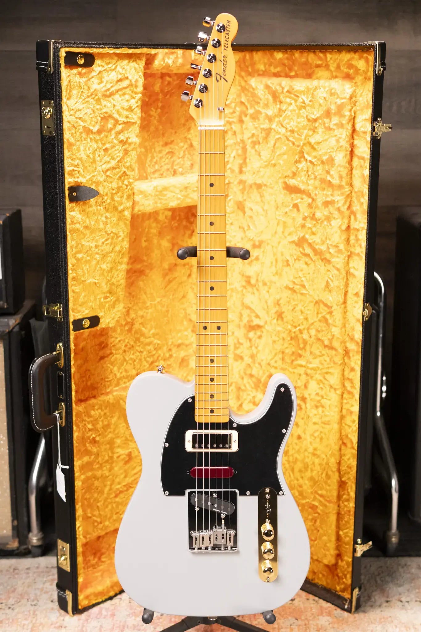 Fender Brent Mason Telecaster Electric Guitar - Primer Gray with Hardshell Case