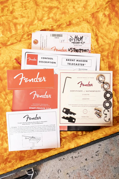 Fender Brent Mason Telecaster Electric Guitar - Primer Gray with Hardshell Case