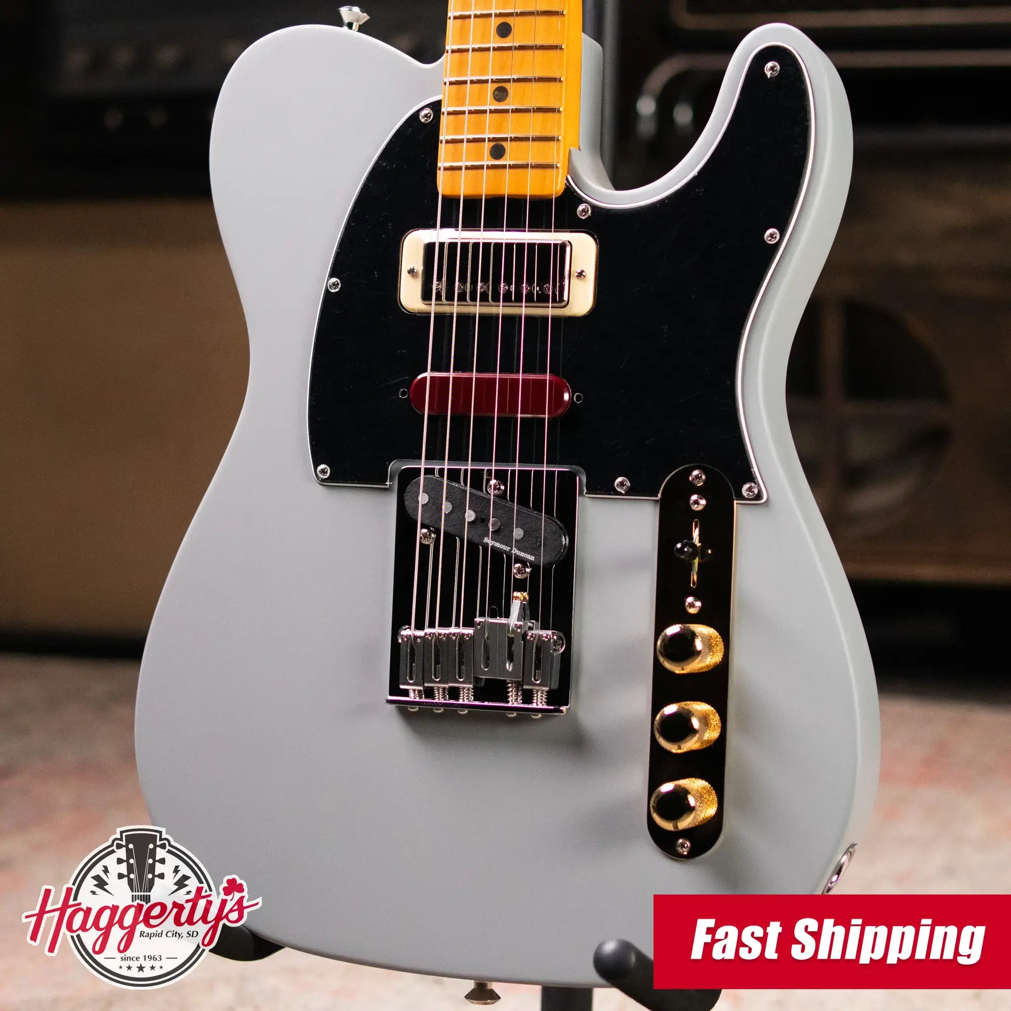 Fender Brent Mason Telecaster Electric Guitar - Primer Gray with Hardshell Case