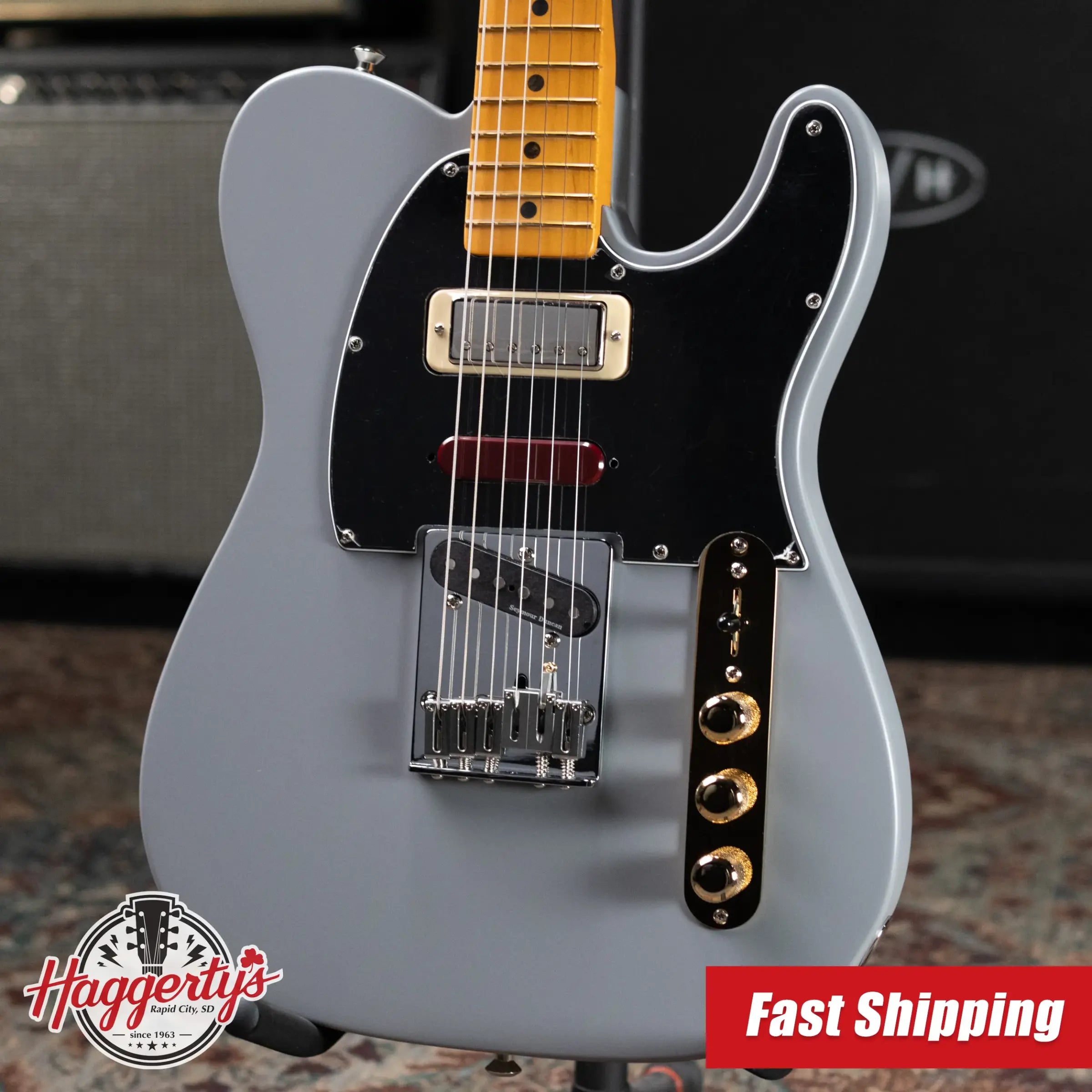 Fender Brent Mason Telecaster Electric Guitar - Primer Gray with Hardshell Case