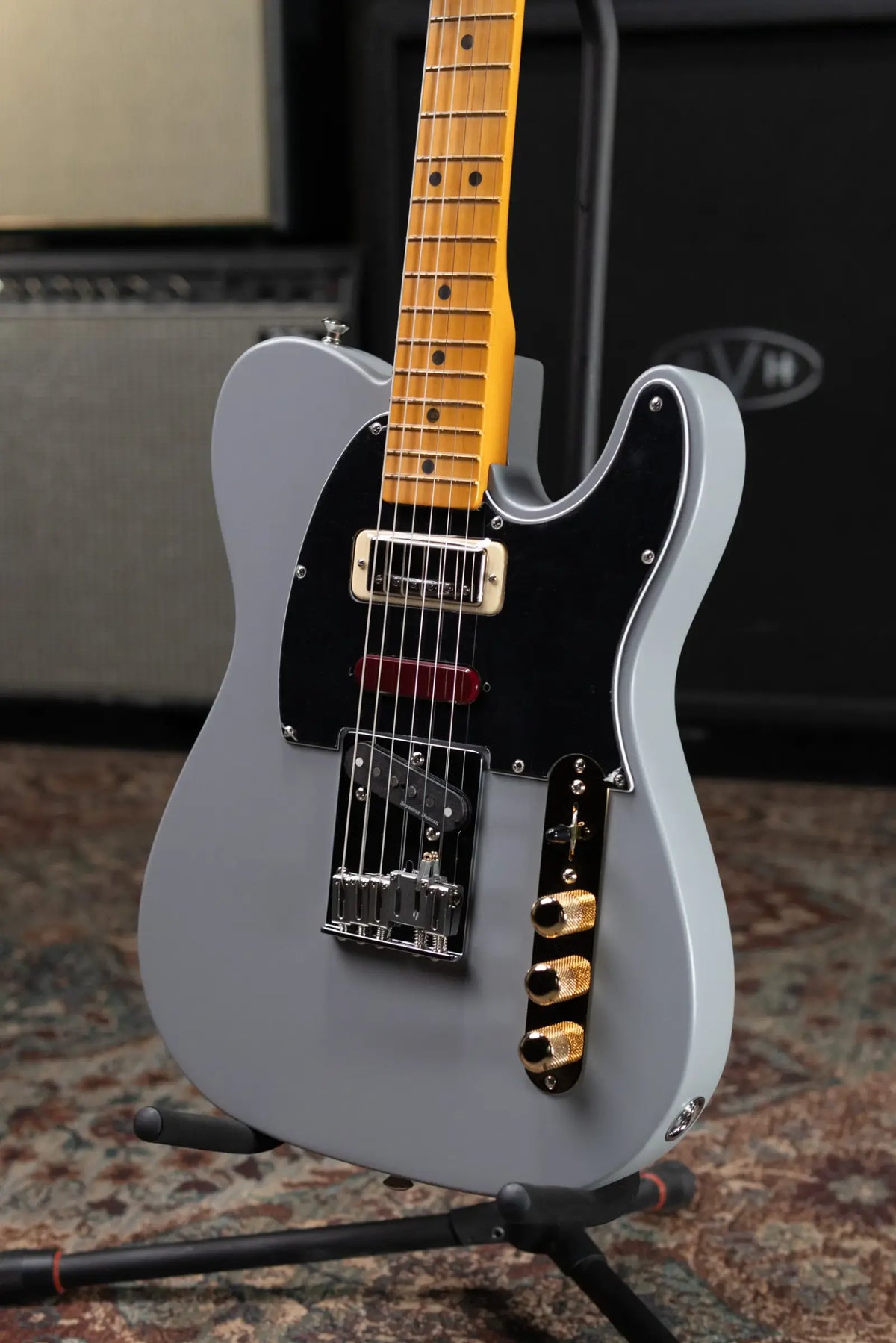 Fender Brent Mason Telecaster Electric Guitar - Primer Gray with Hardshell Case