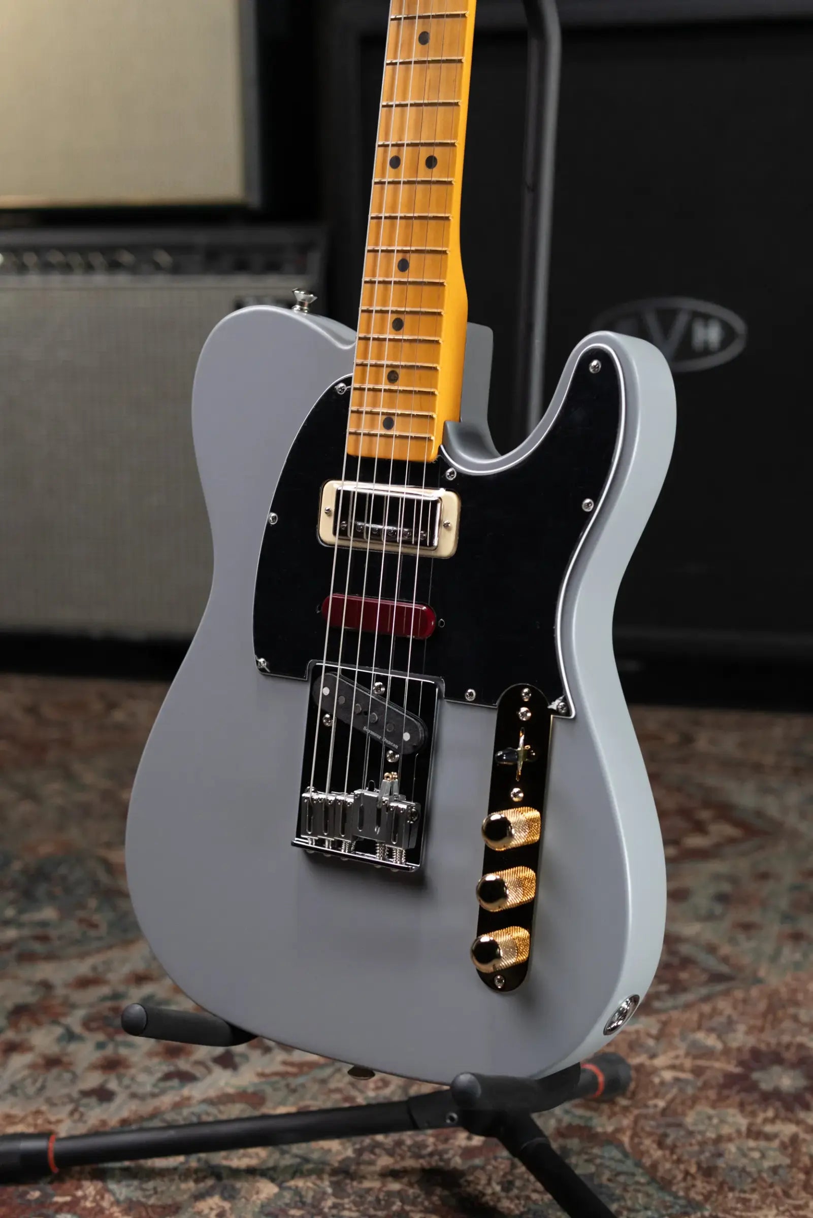 Fender Brent Mason Telecaster Electric Guitar - Primer Gray with Hardshell Case
