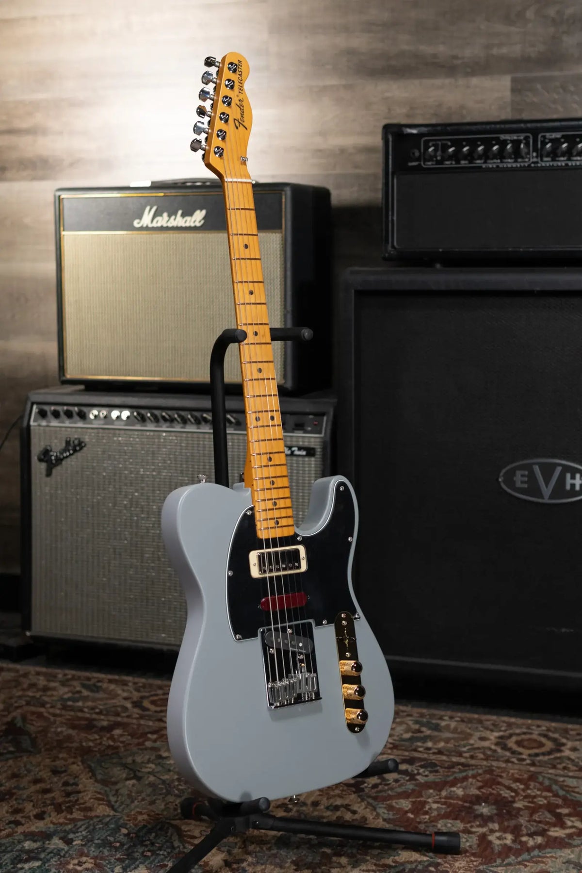 Fender Brent Mason Telecaster Electric Guitar - Primer Gray with Hardshell Case