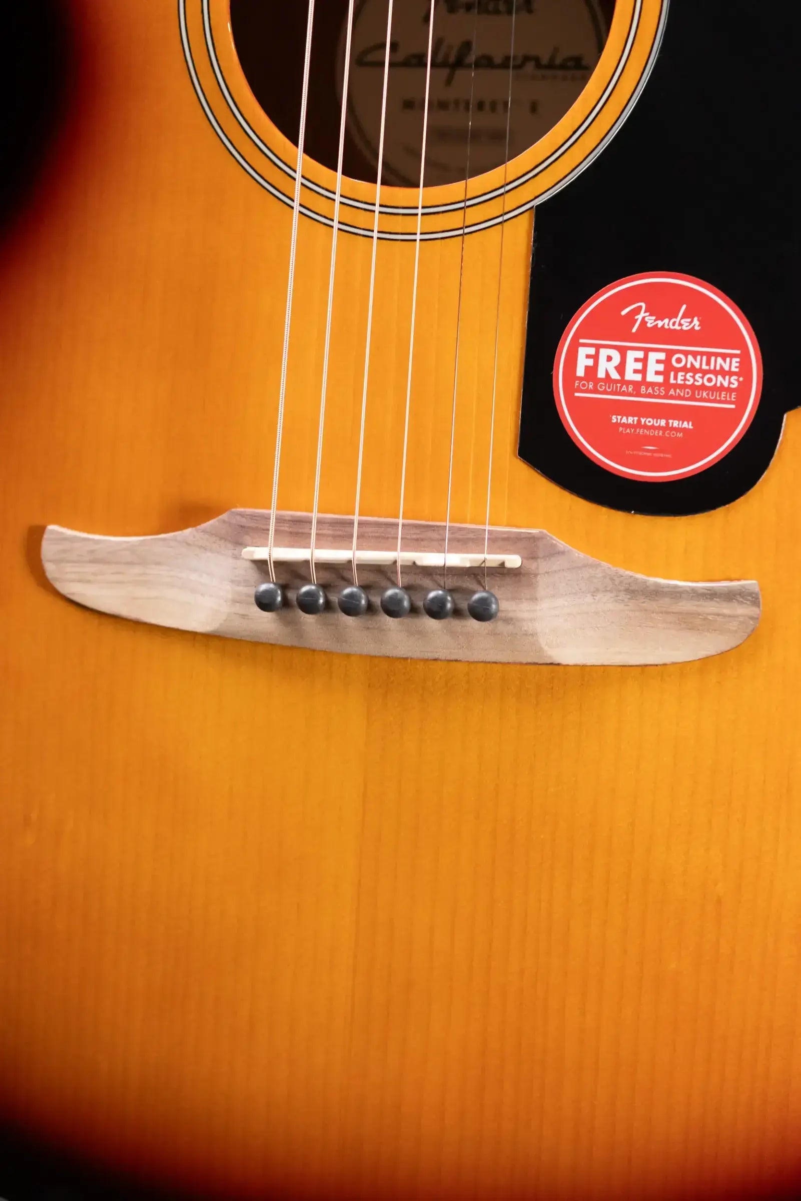 Fender California Standard Monterey E Acoustic/Electric Guitar - 3-Color Sunburst