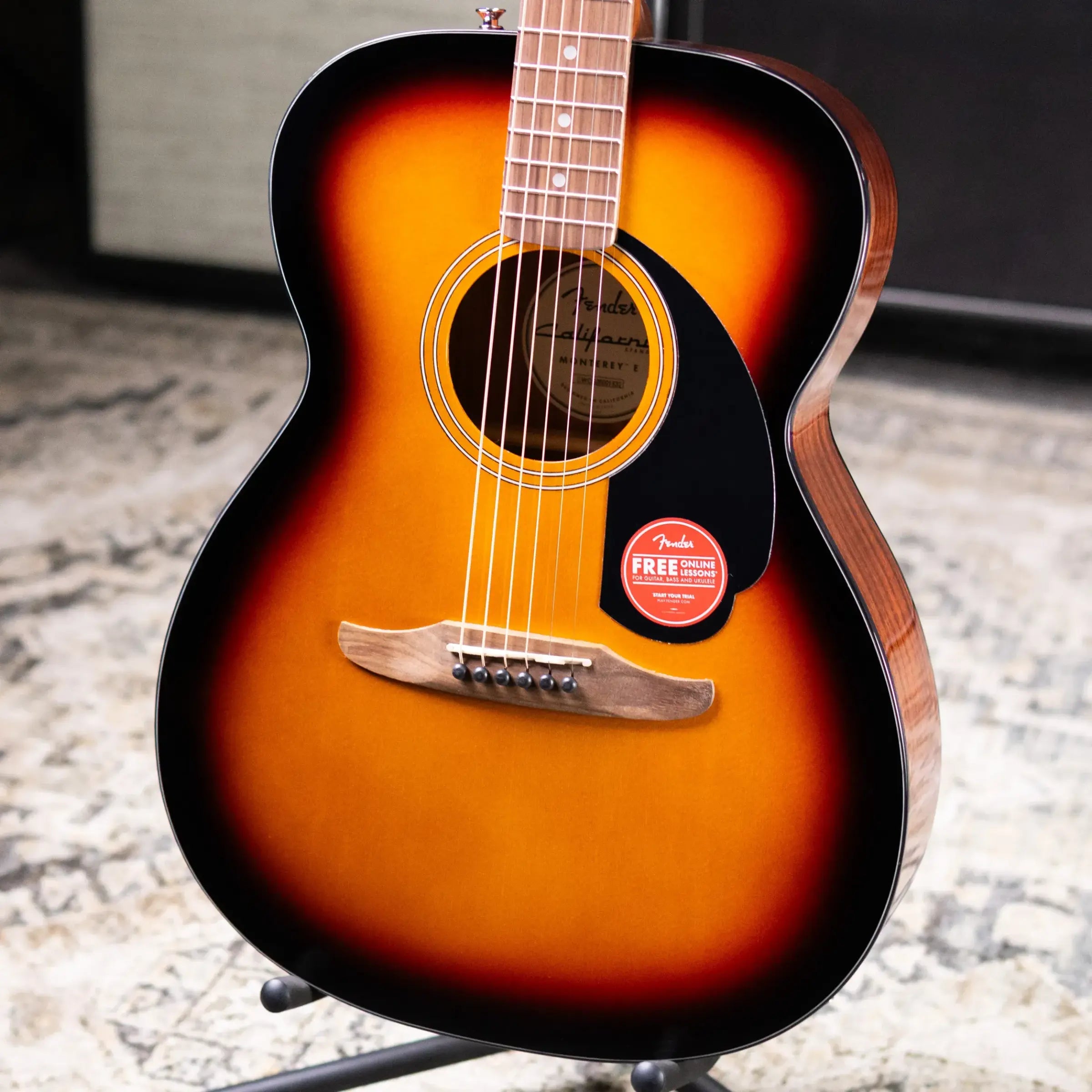 Fender California Standard Monterey E Acoustic/Electric Guitar - 3-Color Sunburst