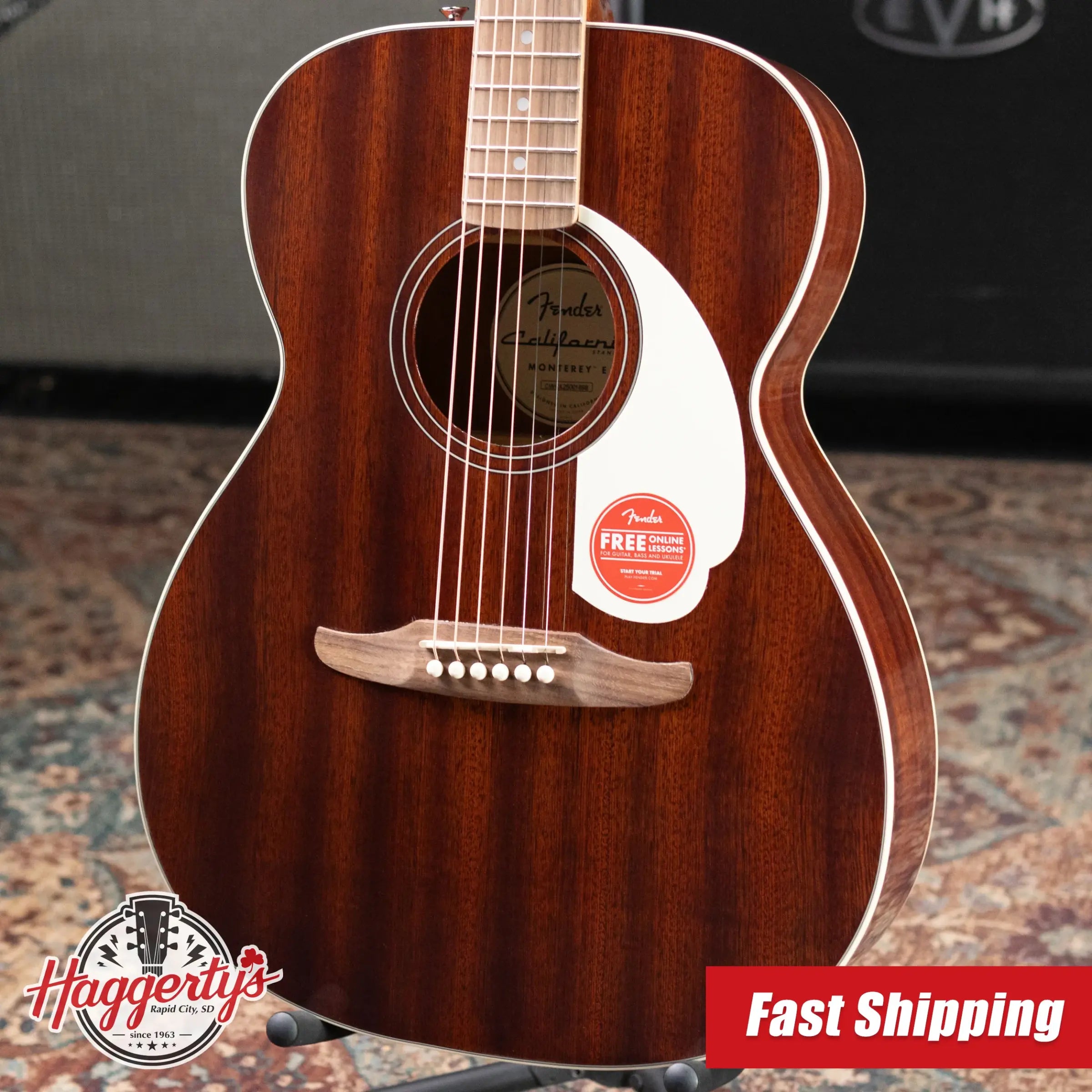Fender California Standard Monterey E Acoustic/Electric Guitar - Natural Sapele