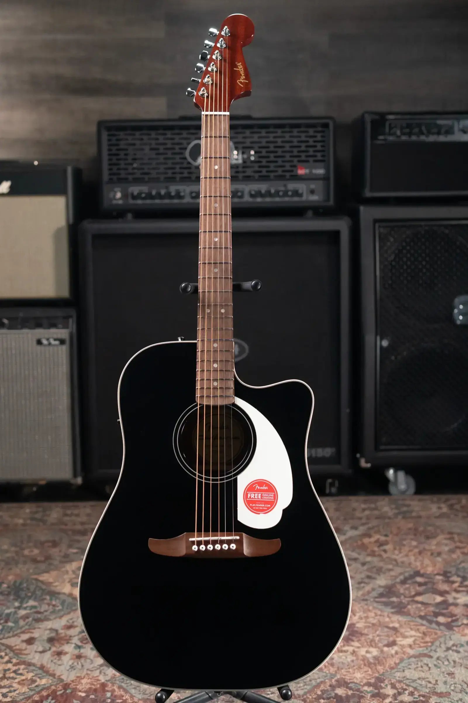 Fender California Standard Redondo CE Acoustic/Electric Guitar - Black