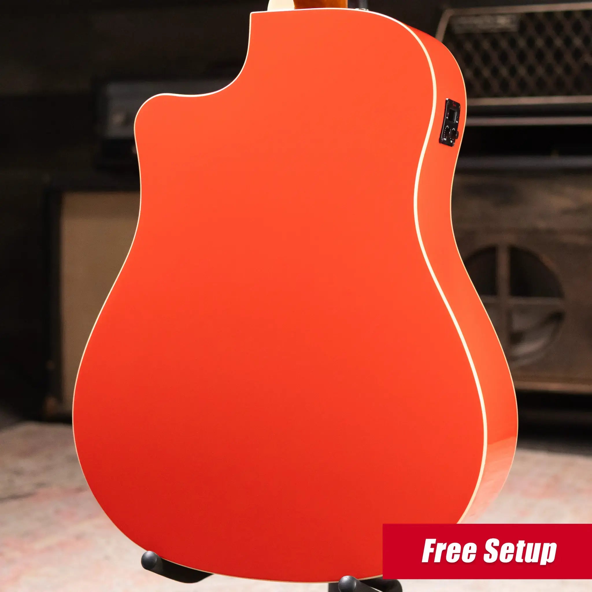 Fender California Standard Redondo CE Acoustic/Electric Guitar - Fiesta Red