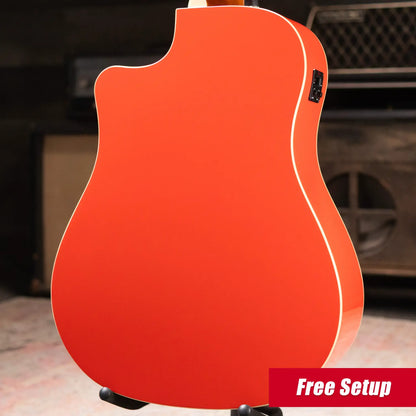 Fender California Standard Redondo CE Acoustic/Electric Guitar - Fiesta Red