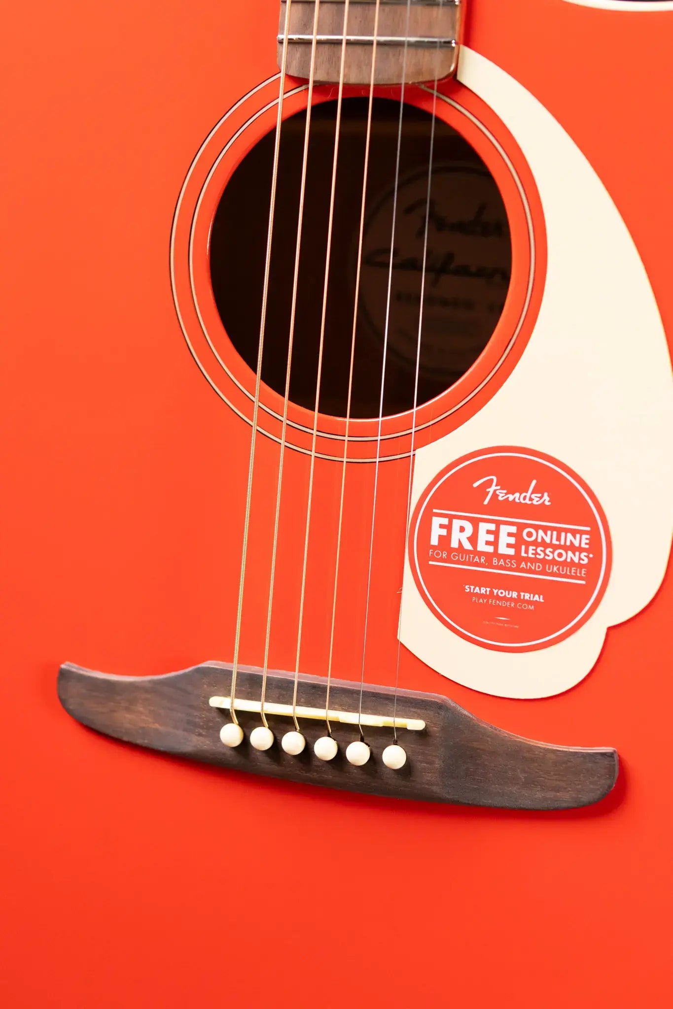 Fender California Standard Redondo CE Acoustic/Electric Guitar - Fiesta Red