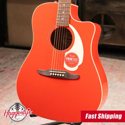 Fender California Standard Redondo CE Acoustic/Electric Guitar - Fiesta Red - image 1