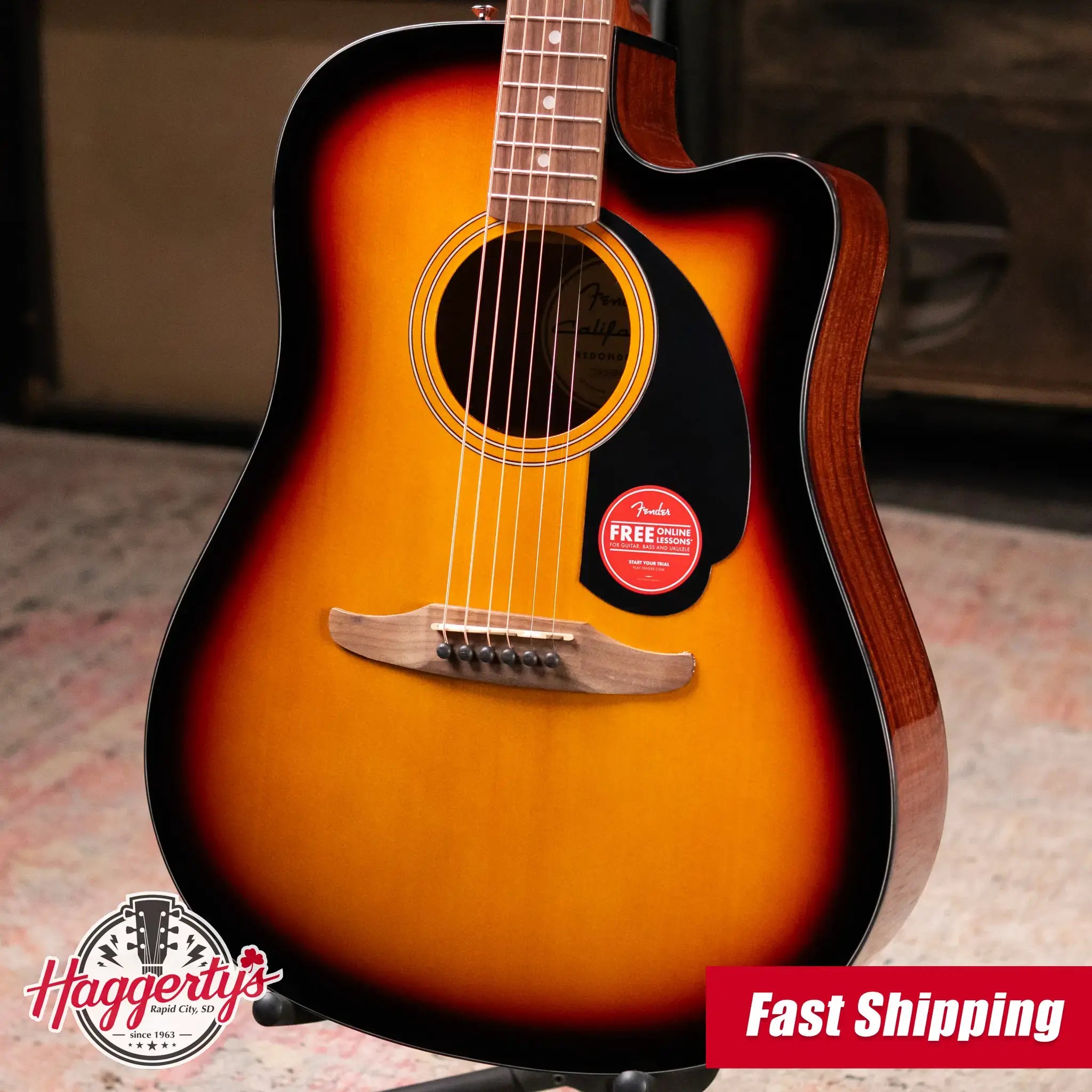 Fender California Standard Redondo CE Acoustic/Guitar - 3-Color Sunburst