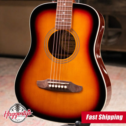 Fender California Standard Redondo Mini Acoustic Guitar - 3-Color Sunburst with Gig Bag