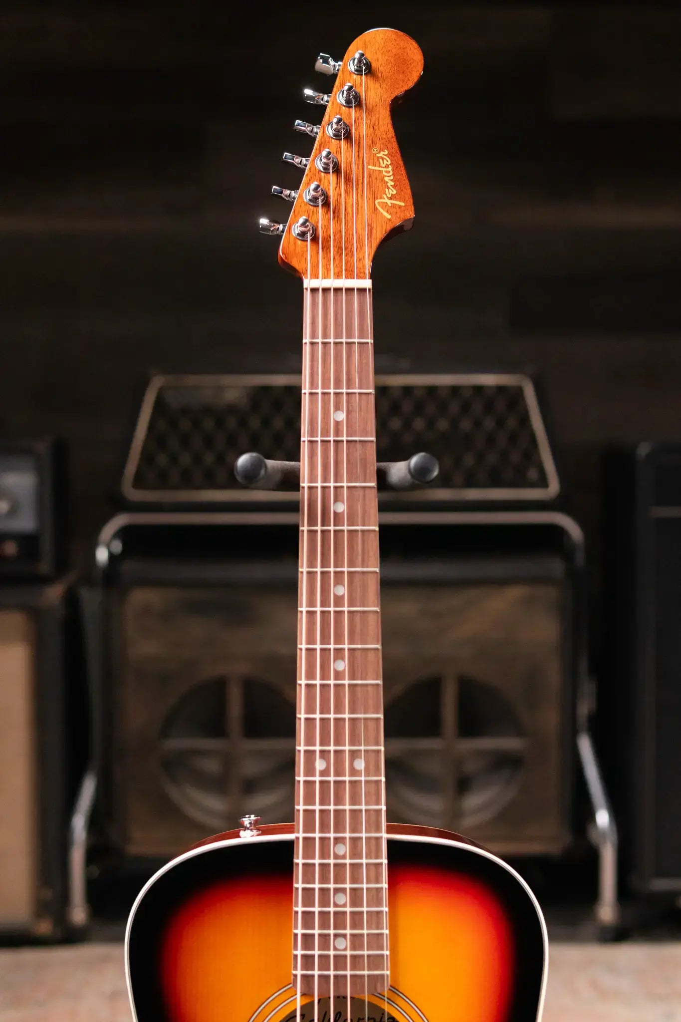 Fender California Standard Redondo Mini Acoustic Guitar - 3-Color Sunburst with Gig Bag