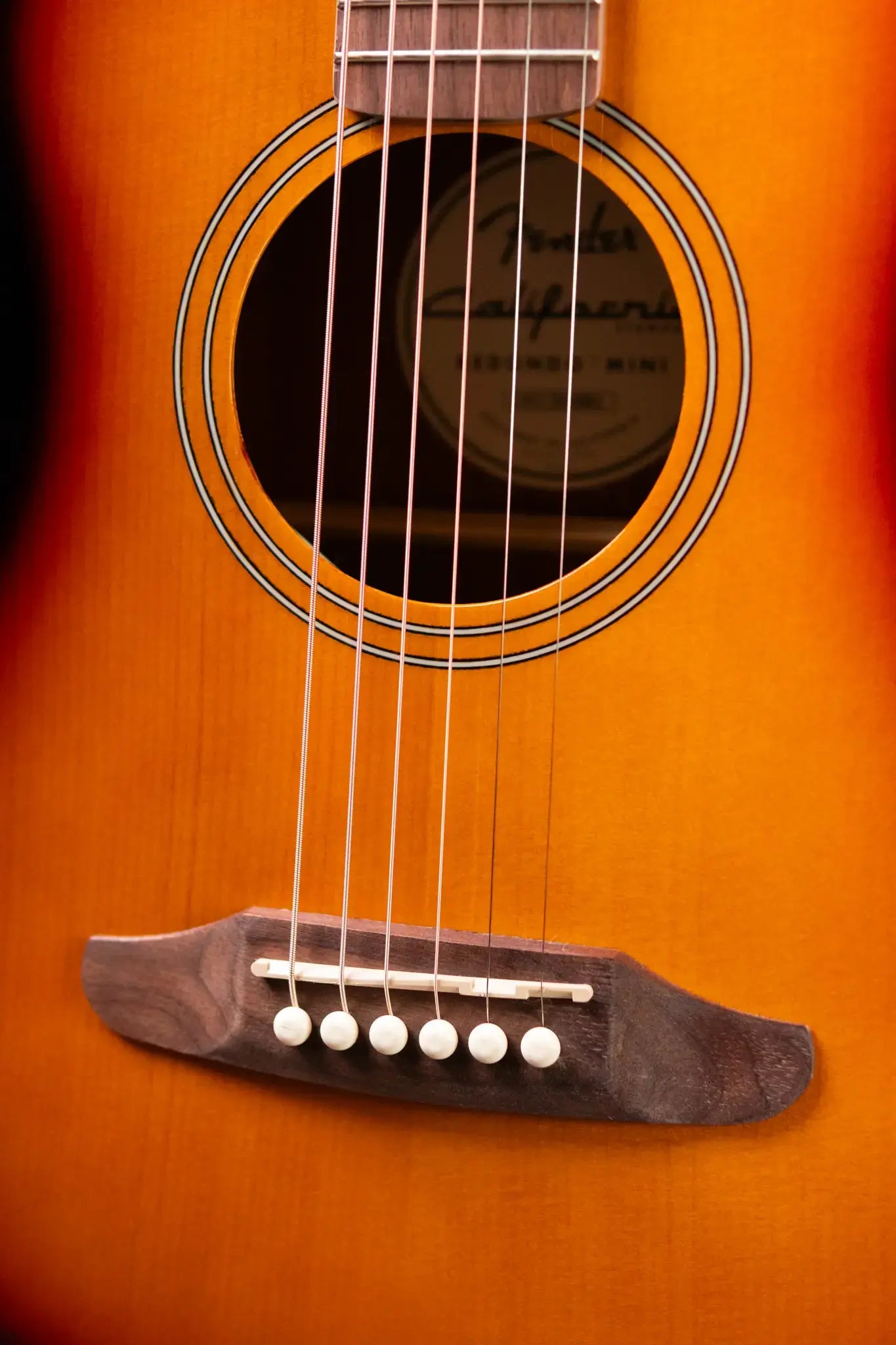 Fender California Standard Redondo Mini Acoustic Guitar - 3-Color Sunburst with Gig Bag