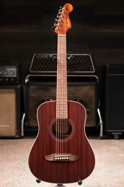 Fender California Standard Redondo Mini Acoustic Guitar - Natural Sapele with Gig Bag