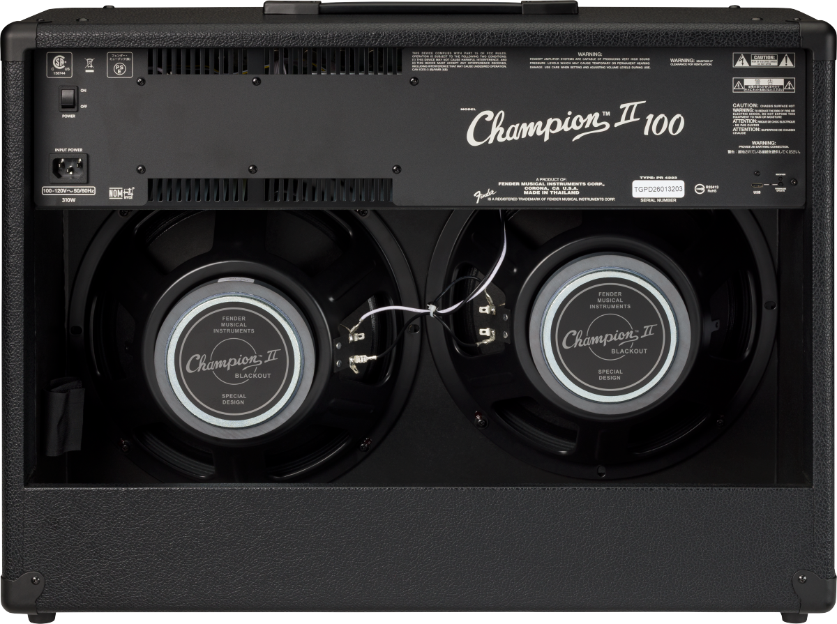 Fender Champion II 100 Blackout 212 Guitar Combo Amplifier