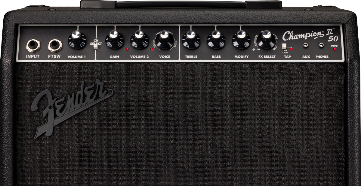 Fender Champion II 50 Blackout 112 Guitar Combo Amplifier