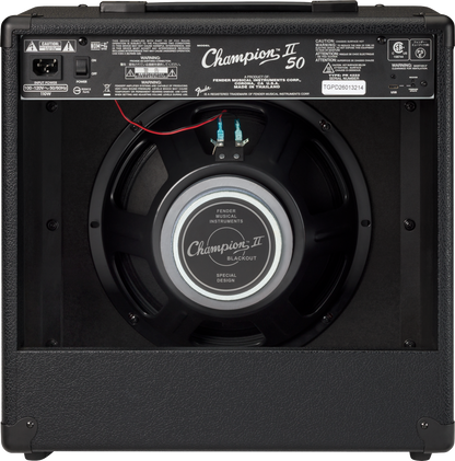 Fender Champion II 50 Blackout 112 Guitar Combo Amplifier