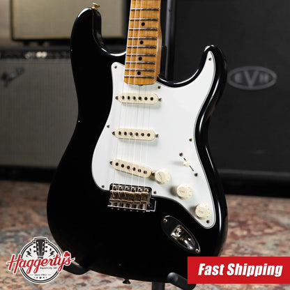 Fender Custom Shop 1955 Stratocaster Journeyman Relic Electric Guitar - Black with Hardshell Case