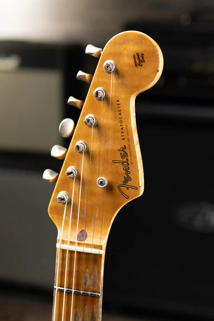 Fender Custom Shop 1955 Stratocaster Journeyman Relic Electric Guitar - Black with Hardshell Case