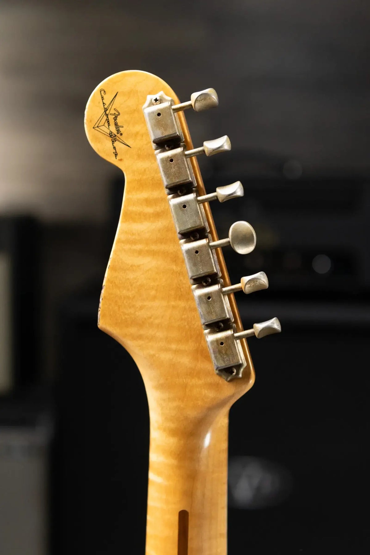 Fender Custom Shop 1955 Stratocaster Journeyman Relic Electric Guitar - Black with Hardshell Case