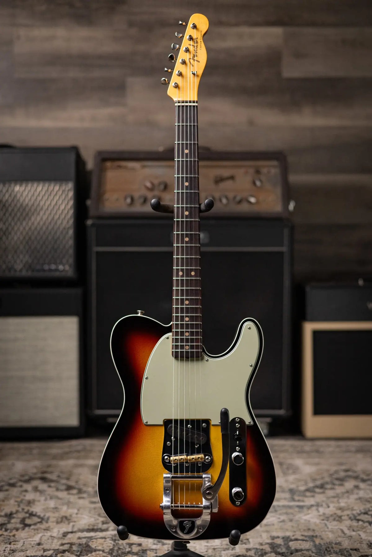 Fender Custom Shop 1963 Esquire Custom Bigsby DLX Closet Classic Electric Guitar - Faded 3-Color Sunburst with Hardshell Case