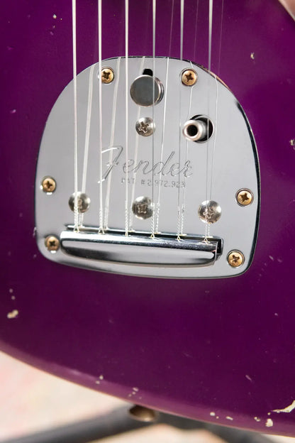 Fender Custom Shop 1965 Jaguar Heavy Relic Electric Guitar - Faded Purple Metallic with Hardshell Case
