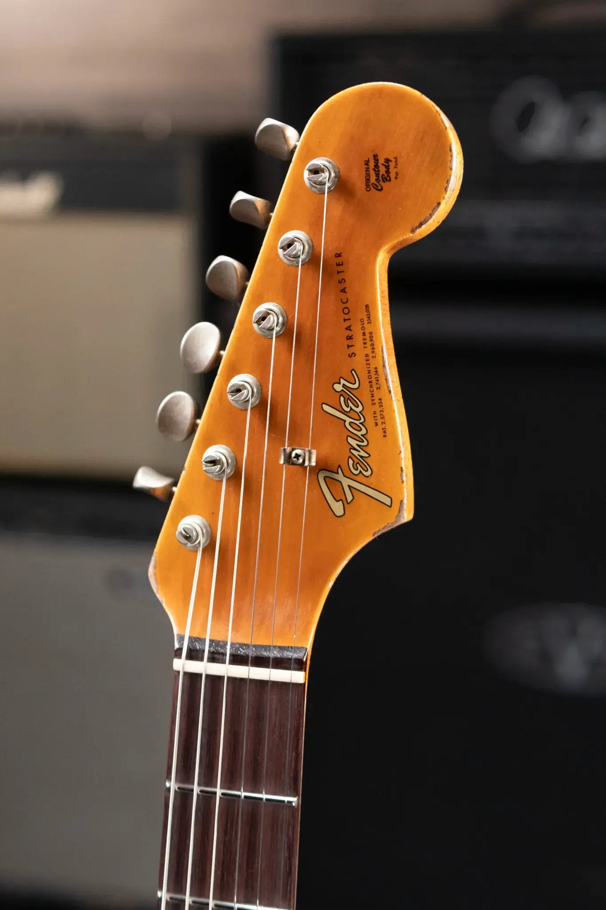 Fender Custom Shop 1965 Stratocaster Super Heavy Relic Electric Guitar - Super Faded Aged Sherwood Green Metallic over 3-Color Sunburst with Hardshell Case