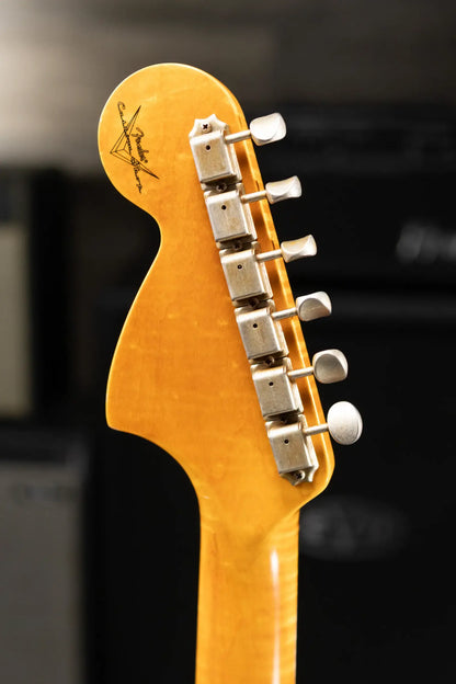 Fender Custom Shop 1966 Stratocaster Journeyman Relic Electric Guitar - Aged Iced Blue Metallic with Hardshell Case