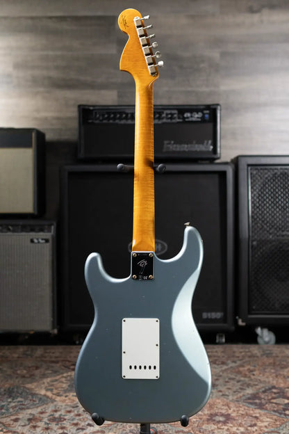 Fender Custom Shop 1966 Stratocaster Journeyman Relic Electric Guitar - Aged Iced Blue Metallic with Hardshell Case
