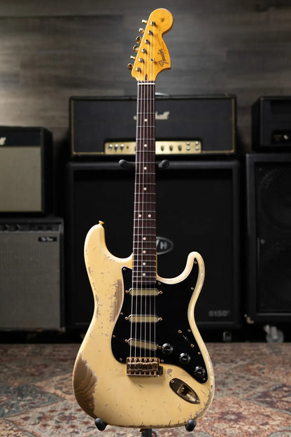 Fender Custom Shop 1966 Stratocaster Masterbuilt By Austin MacNutt Heavy Relic – Olympic White with Hardshell Case
