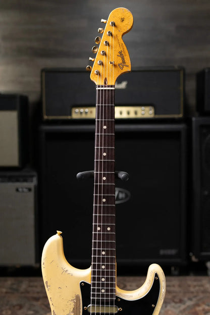 Fender Custom Shop 1966 Stratocaster Masterbuilt By Austin MacNutt Heavy Relic – Olympic White with Hardshell Case