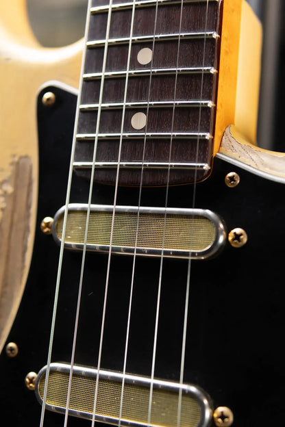 Fender Custom Shop 1966 Stratocaster Masterbuilt By Austin MacNutt Heavy Relic – Olympic White with Hardshell Case