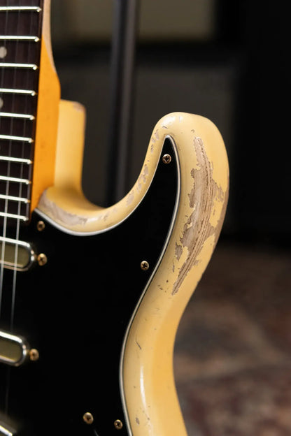 Fender Custom Shop 1966 Stratocaster Masterbuilt By Austin MacNutt Heavy Relic – Olympic White with Hardshell Case